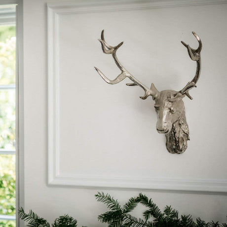 Culinary Concepts Wall Mounted Stag Head H60 x W48 x D25cm - Silver