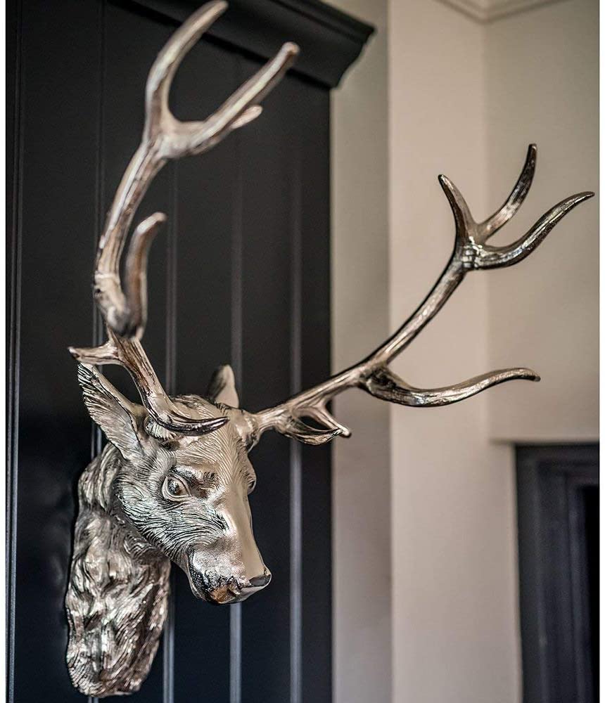 Culinary Concepts Wall Mounted Stag Head H60 x W48 x D25cm - Silver