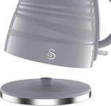 Swan Symphony 1.7L Rapid Boil Cordless Jug Kettle 3000W - Matt & Gloss Grey