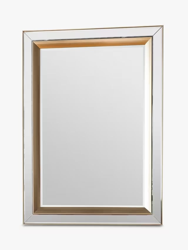 Gallery Direct Phantom Rectangular Frame Wall Mirror 109.5 x 79cm - Gold