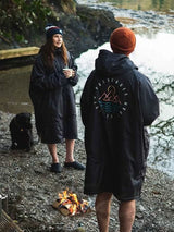 Passenger Escapism Unisex Changing Robe Fleece Lined Jacket - Black - XS