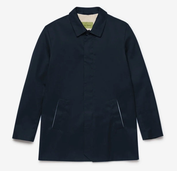 Oliver Sweeney Men's Trescowe Water Repellent Coat - Matt Dark Navy - XL