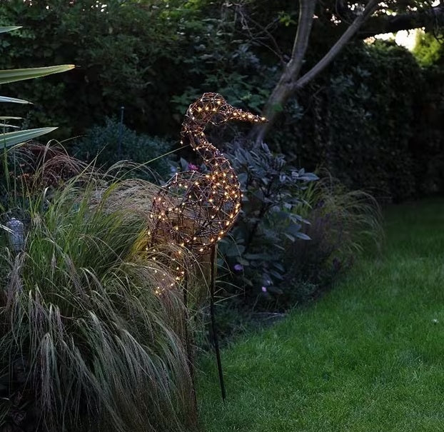NOMA Wicker Heron Outdoor Garden Patio Decorative LED Light - Warm White