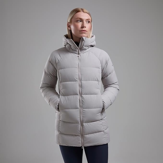 Montane Women's Tundra Hooded Down Insulated Jacket - Oyster - Size 10