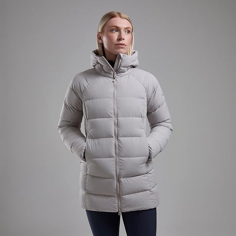 Montane Women's Tundra Hooded Down Insulated Jacket - Oyster - Size 10