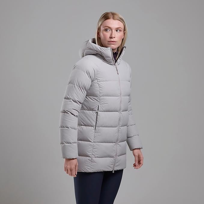 Montane Women's Tundra Hooded Down Insulated Jacket - Oyster - Size 10