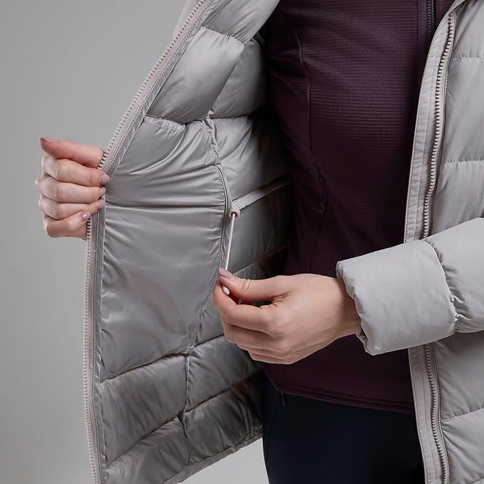 Montane Women's Tundra Hooded Down Insulated Jacket - Oyster - Size 10
