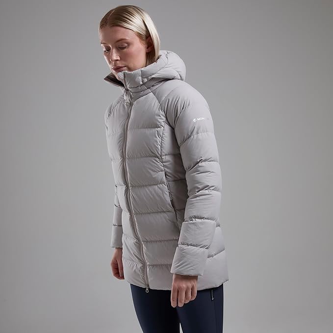 Montane Women's Tundra Hooded Down Insulated Jacket - Oyster - Size 10