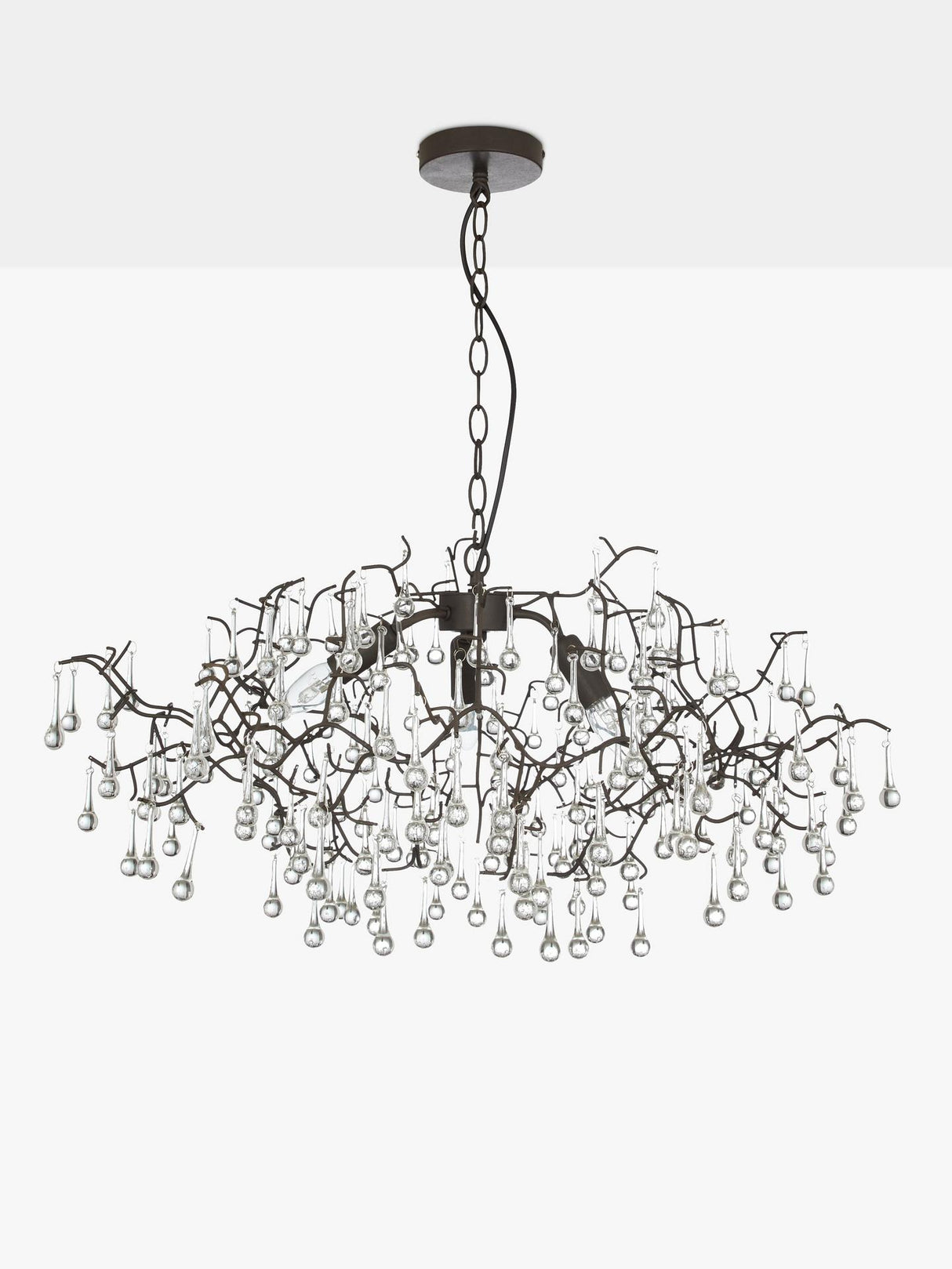 John Lewis Victoria 3 Light Dimmable Pendant Ceiling Light H110 x 75cm Large