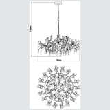 John Lewis Victoria 3 Light Dimmable Pendant Ceiling Light H110 x 75cm Large