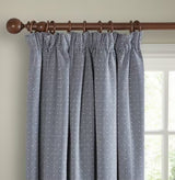 John Lewis Mara Diamond Lined Pencil Pleat Curtains W228 x Drop 182cm - Blue