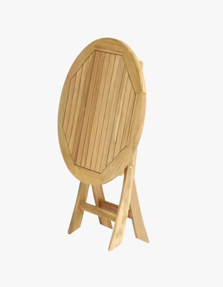 KETTLER Hampton 70cm Round Folding Garden Bistro Table - Eucalyptus Wood