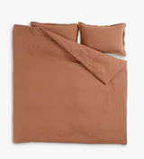 Christy Organic Retreat Soft Cotton Double 200x200cm Duvet Cover Set - Clay