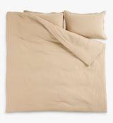 Christy Organic Retreat Cotton Double 200x200cm Duvet Cover Set - Oat Beige