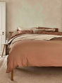 Christy Organic Retreat Soft Cotton Super King Duvet Cover Set - Clay - Kazoop 