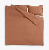 Christy Organic Retreat Soft Cotton Super King Duvet Cover Set - Clay - Kazoop 