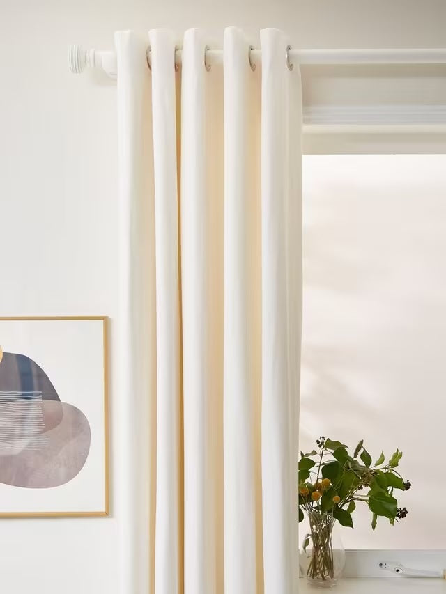 John Lewis Arlo Pair Fully Lined Eyelet Curtains W228 x Drop 274cm - Lily