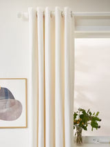John Lewis Arlo Pair Fully Lined Eyelet Curtains W228 x Drop 274cm - Lily