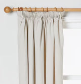 John Lewis Arlo Pair Lined Pencil Pleat Curtains W228 x Drop 274cm - Putty