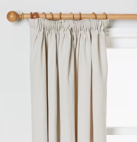 John Lewis Arlo Pair Lined Pencil Pleat Curtains W228 x Drop 274cm - Putty