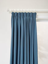 John Lewis Arlo Pair Lined Pencil Pleat Curtains W228 x Drop 274cm - Blue