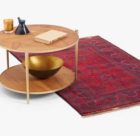 Gooch Luxury Hand Knotted Kundos Rectangular Wool Rug L145 x W95cm - Red