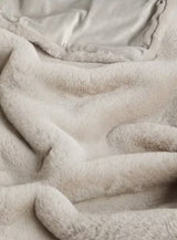 John Lewis Soft Cosy Decorative Faux Fur Throw Blanket 200 x 150cm - Fawn