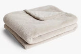John Lewis Soft Cosy Decorative Faux Fur Throw Blanket 200 x 150cm - Fawn