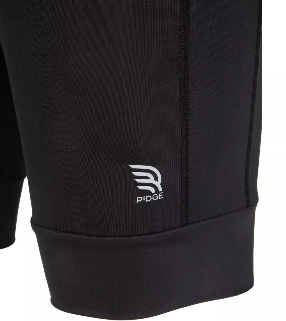 Ridge Mens Padded Road MTB Comfortable Fit Cycling Short - Black - XXXL