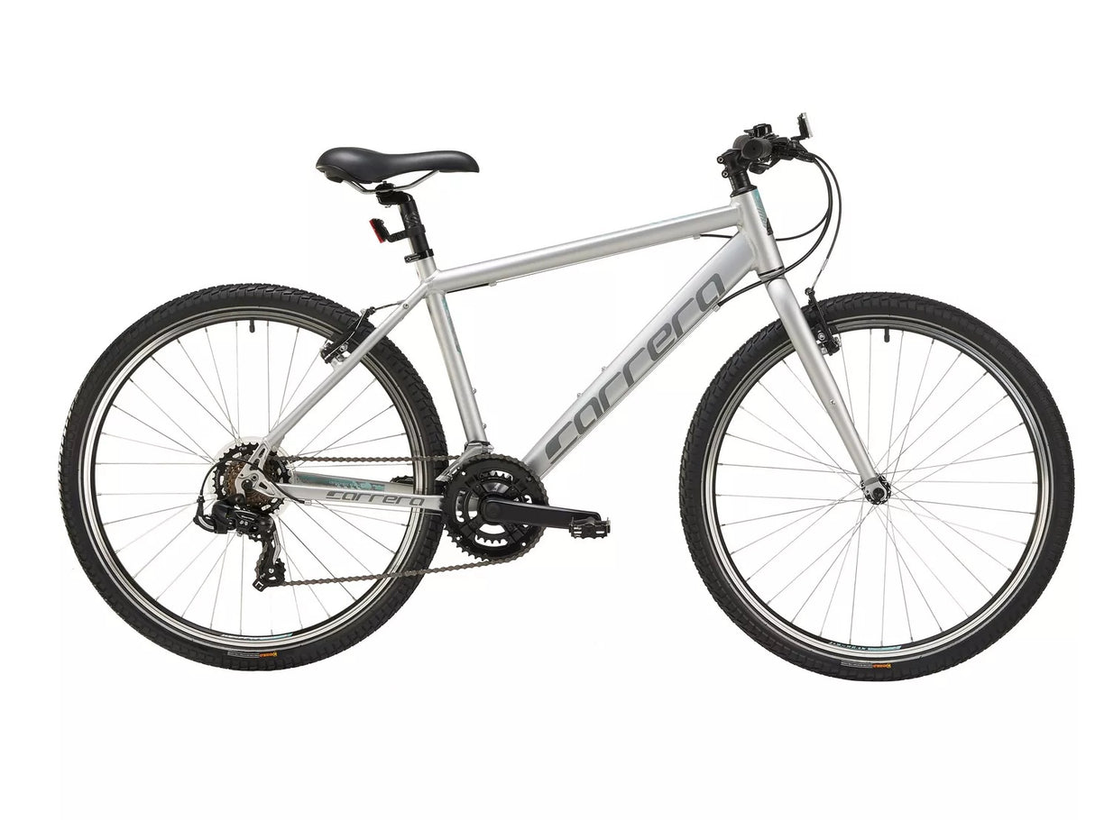 Carrera Parva Womens V-Brake 14-Speed Hybrid Bike - Medium 18'' Frame - Grey