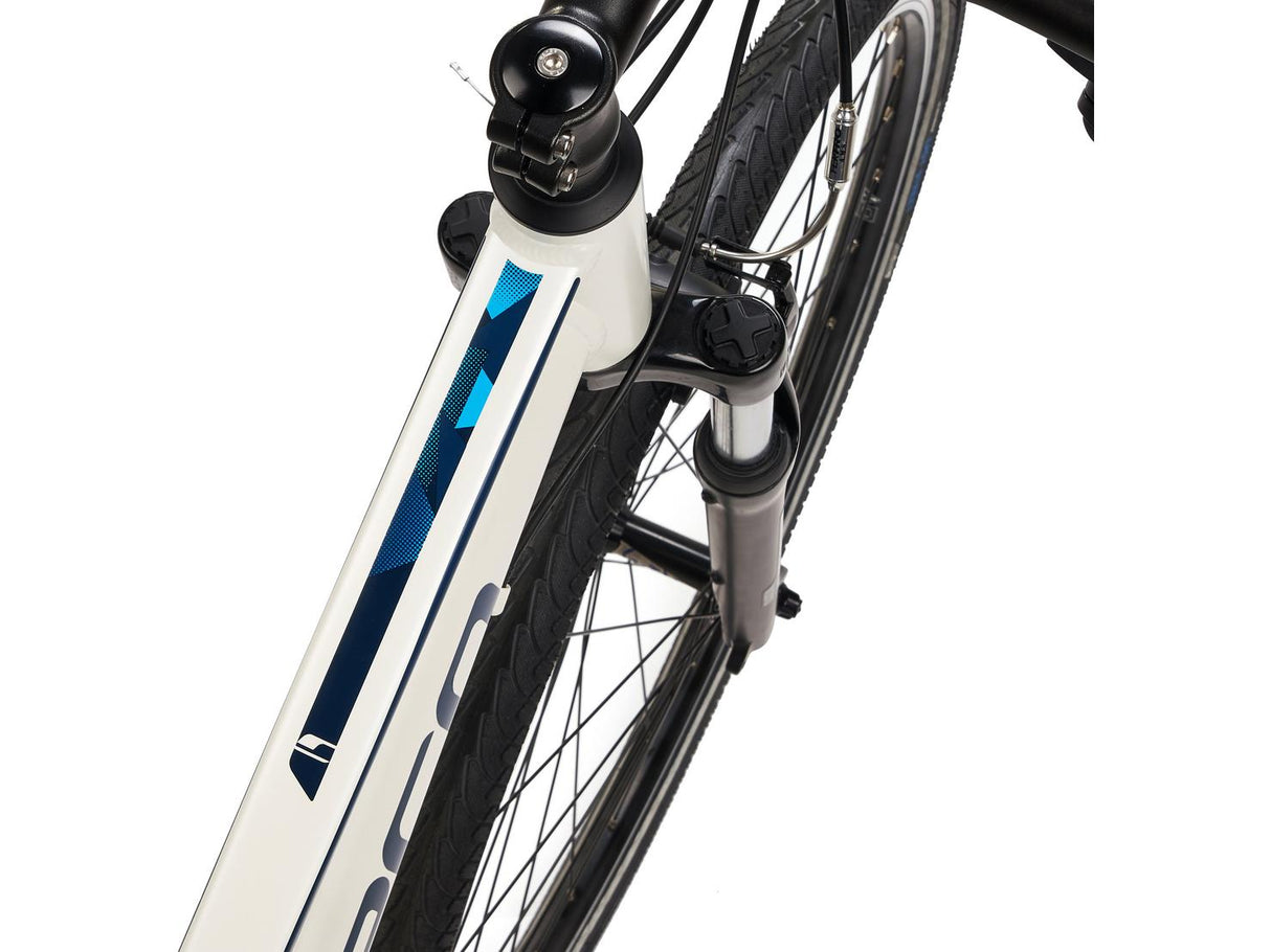 Carrera Crossfire 1 Womens 21 Gears Alloy Hybrid Bike - White Large Frame
