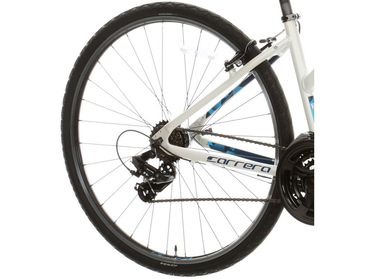 Carrera Crossfire 1 Womens 21 Gears Alloy Hybrid Bike - White Large Frame