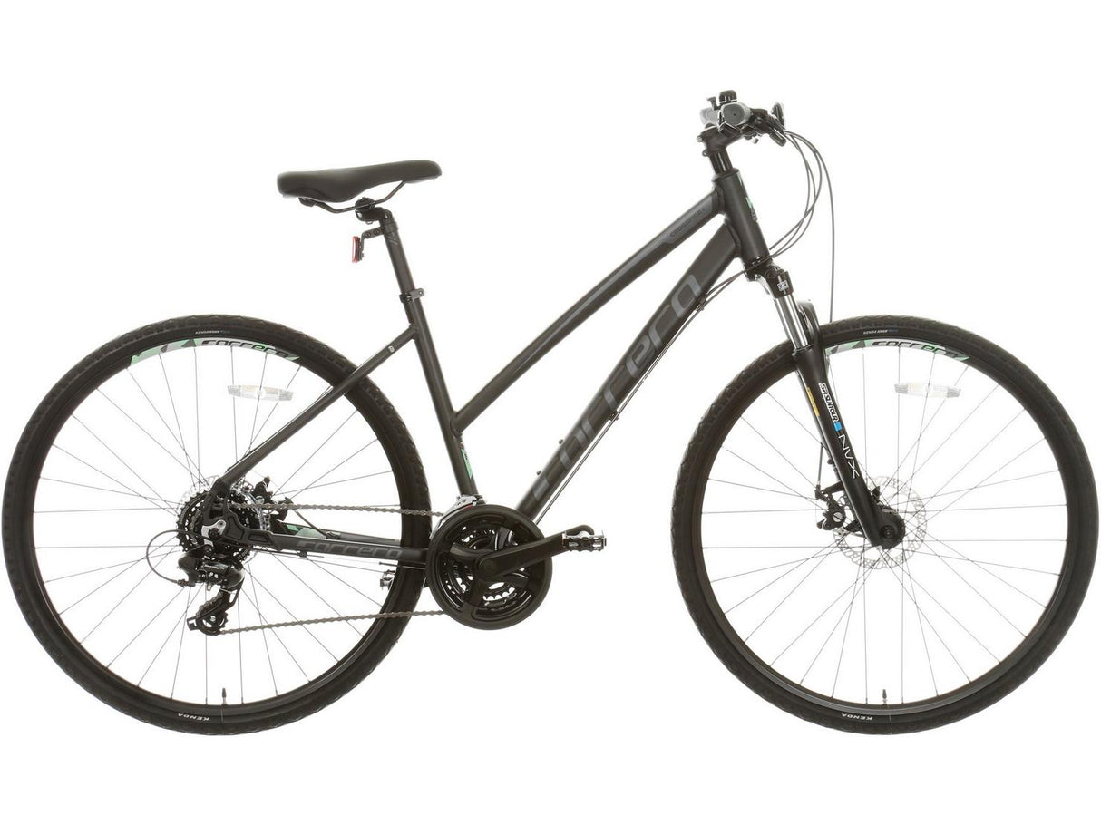 Carrera Crossfire 2 Womens 24 Gears Alloy Hybrid Bike - Black Small Frame