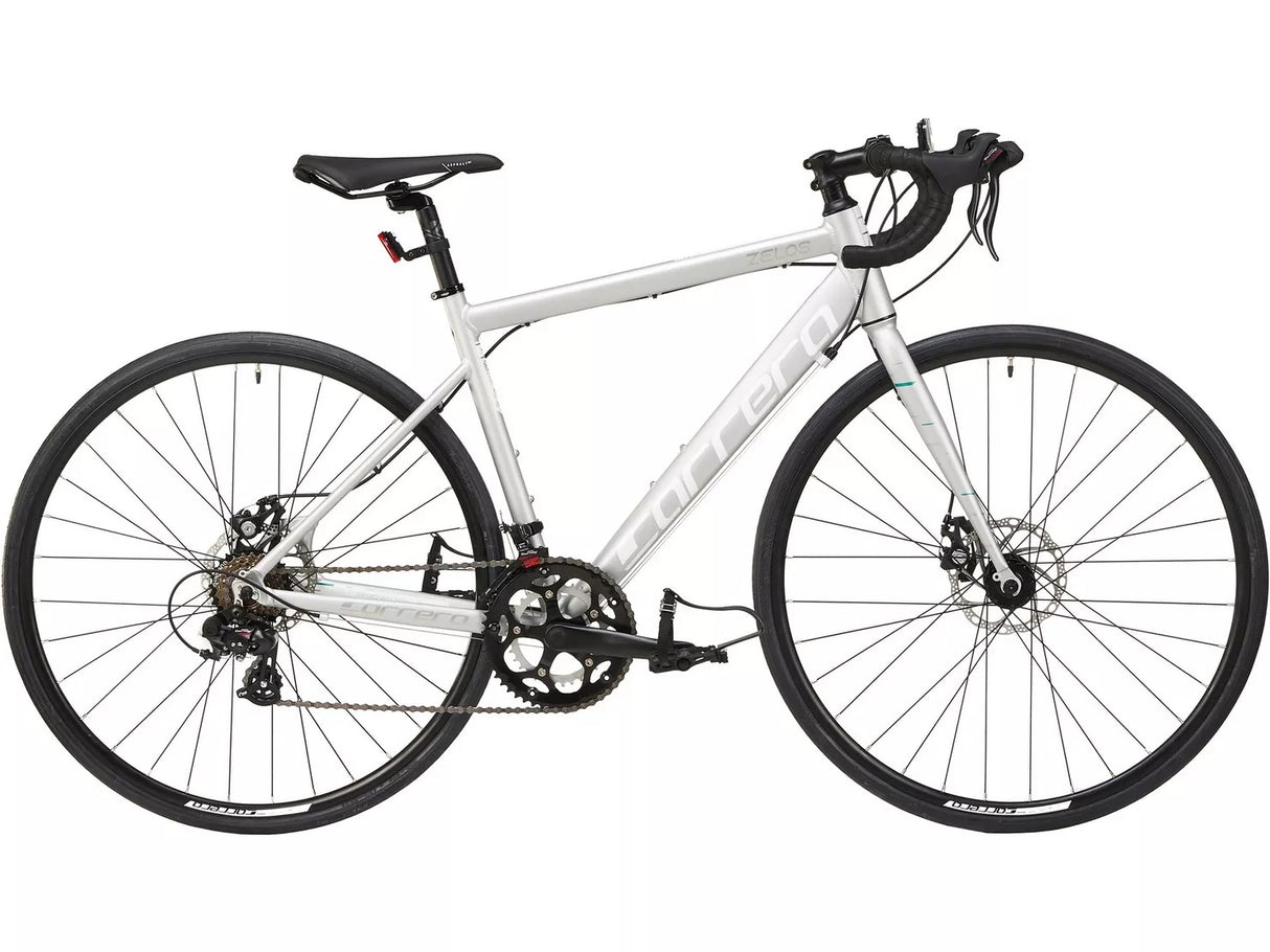 Carrera Zelos Womens 14-Speed Alloy Road Bike - Medium 48cm Frame - Silver