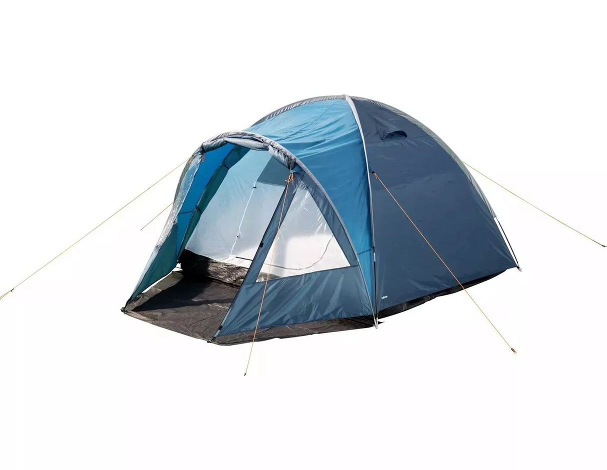 Halfords Outdoor Camping Hiking 4 Person UV Resistant Double Skin Dome Tent - Kazoop 