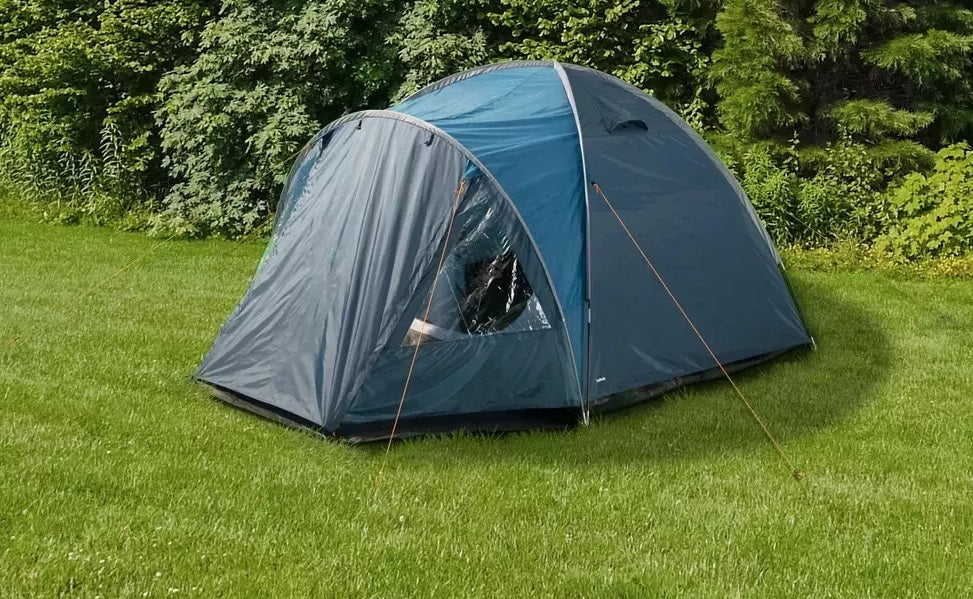 Halfords Outdoor Camping Hiking 4 Person UV Resistant Double Skin Dome Tent - Kazoop 