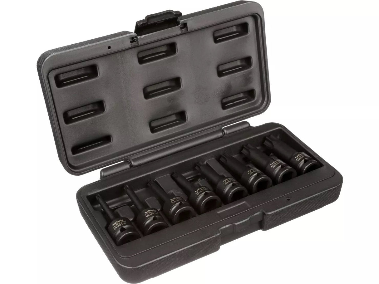 Halfords Advanced 8 Piece Impact Torx Set 1/2" Drive with Carry Case - Kazoop 