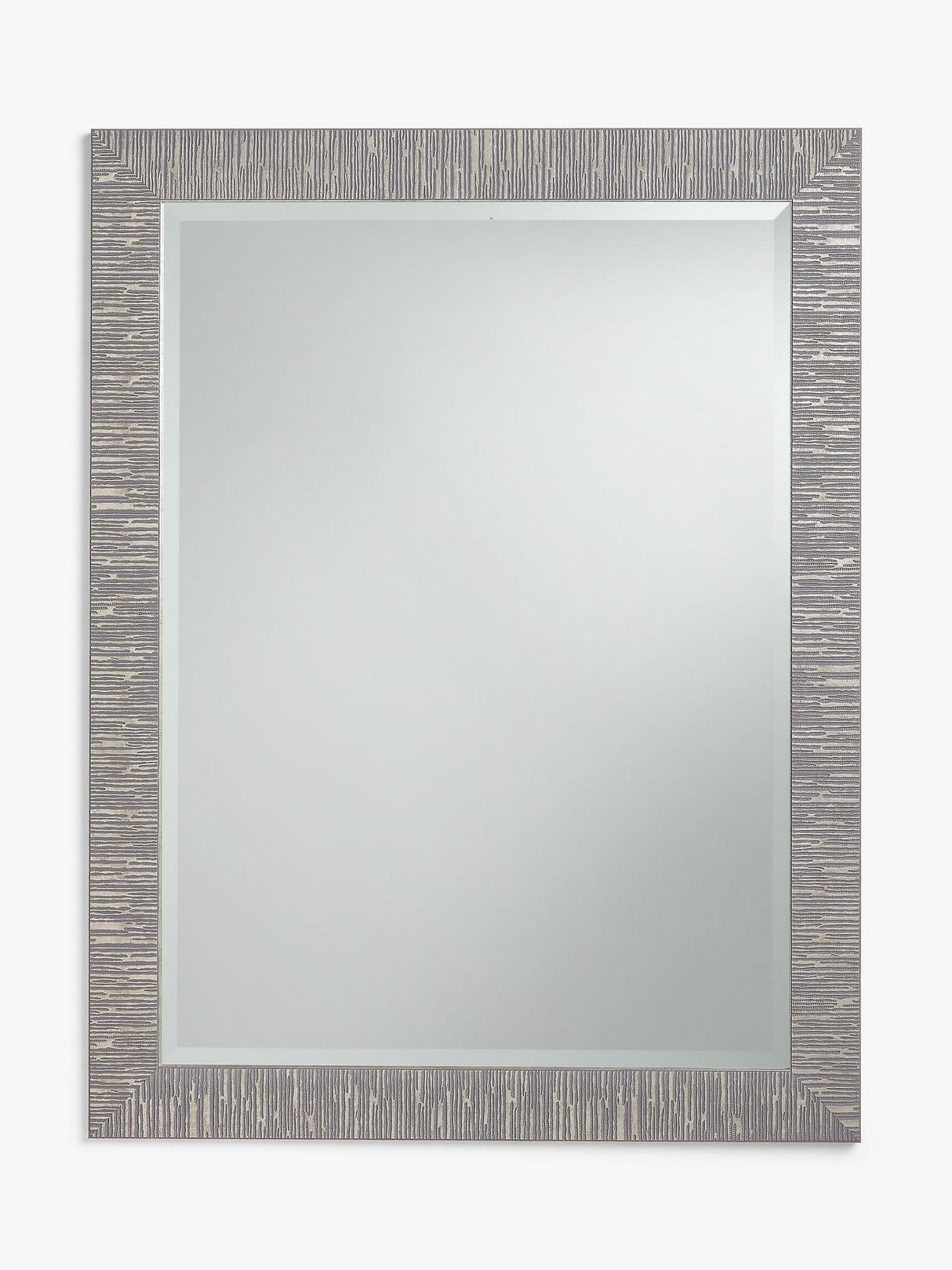 John Lewis Blanca Decorative Rectangular Wall Mirror - Grey - 92 x 67cm