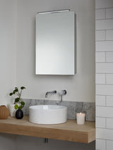 John Lewis Ariel Single Mirrored & Illuminated Bathroom Cabinet 72 x 50cm