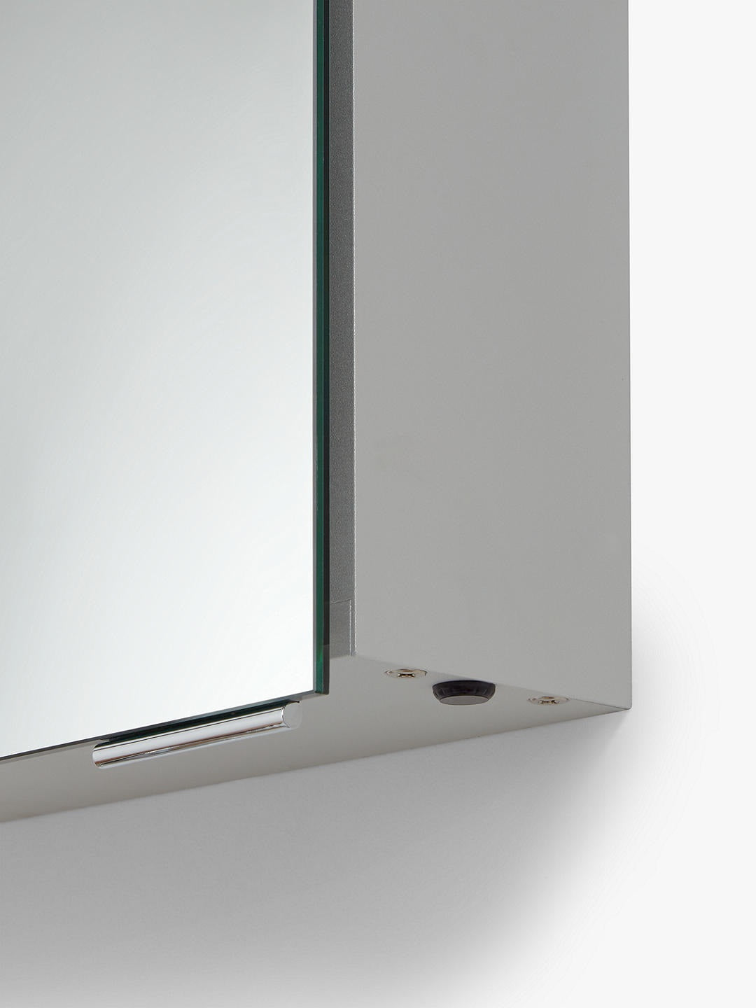 John Lewis Ariel Single Mirrored & Illuminated Bathroom Cabinet 72 x 50cm