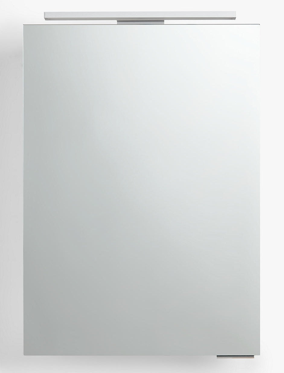 John Lewis Ariel Single Mirrored & Illuminated Bathroom Cabinet 72 x 50cm