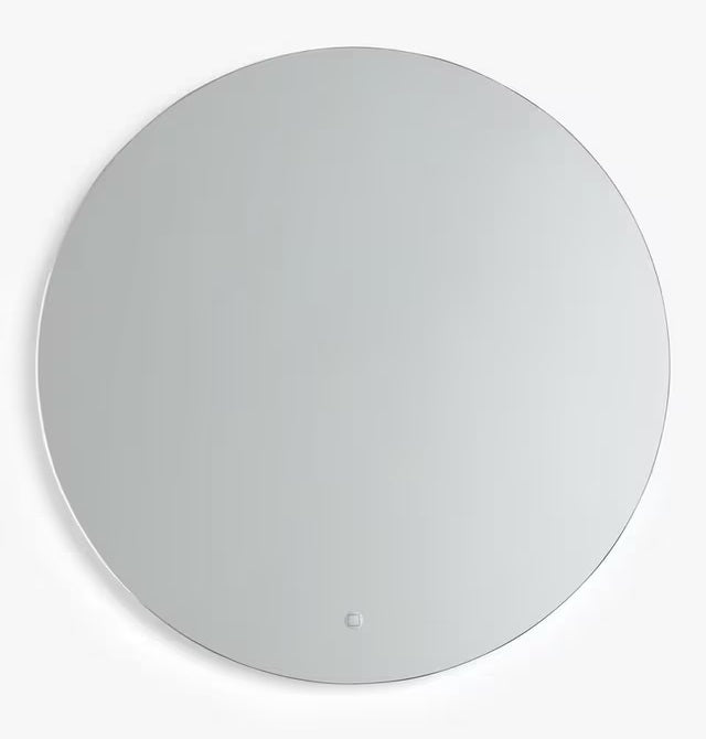 John Lewis Halo Wall Mounted Illuminated 80cm Large Round Bathroom Mirror