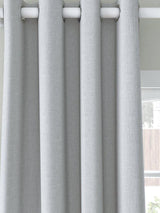 John Lewis Silk Pair Blackout Lined Eyelet Curtains W167 x Drop 228cm Silver