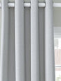 John Lewis Premium Pair Blackout Lined Eyelet Curtains 228 x 137cm - Silver - Kazoop 