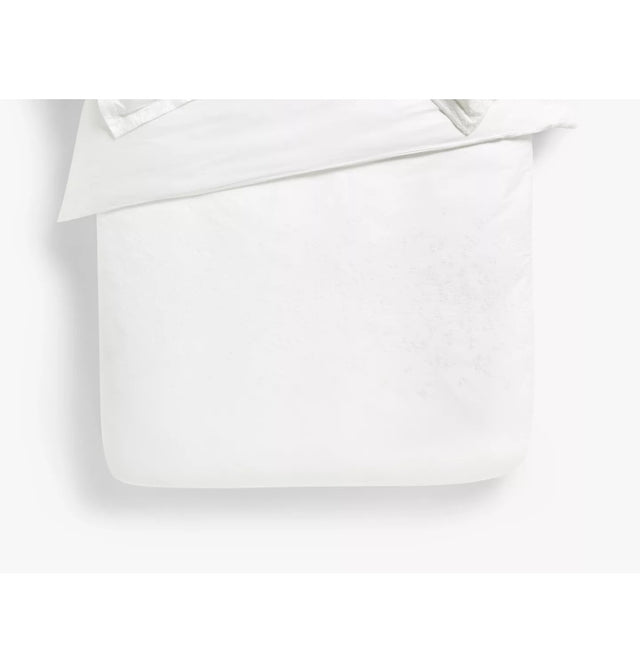 John Lewis Pretty Floral Embroidered Super King Duvet Cover - White - Kazoop 