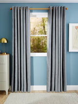 John Lewis Chenille Blackout/Thermal Eyelet Curtains W167 x D228cm - Storm