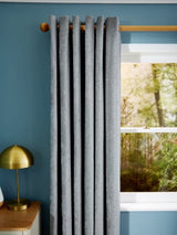 John Lewis Chenille Blackout/Thermal Eyelet Curtains W167 x D228cm - Storm