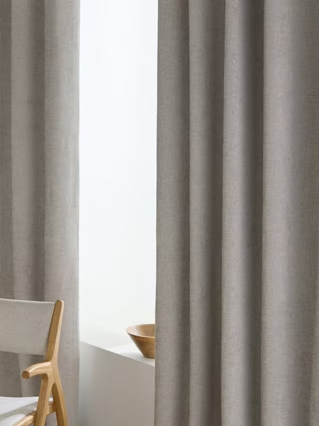 John Lewis Chenille Blackout/Thermal Lined Eyelet Curtains 228x228cm - Flint