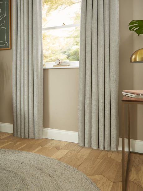 John Lewis Chenille Pair Blackout/Thermal Lined Eyelet Curtains W228 x 182cm