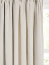 John Lewis Velvet Pair Lined Pencil Pleat Curtains 228 x 274cm - Champagne